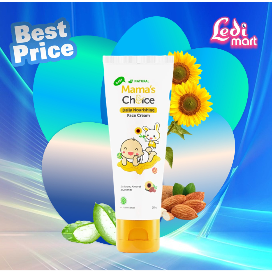 ORIGINAL Mama's Choice Baby Daily Nourishing Face Cream 50gr / Cream Wajah Bayi / Skincare Bayi Krim Pelembab Muka Bayi / LEDI MART