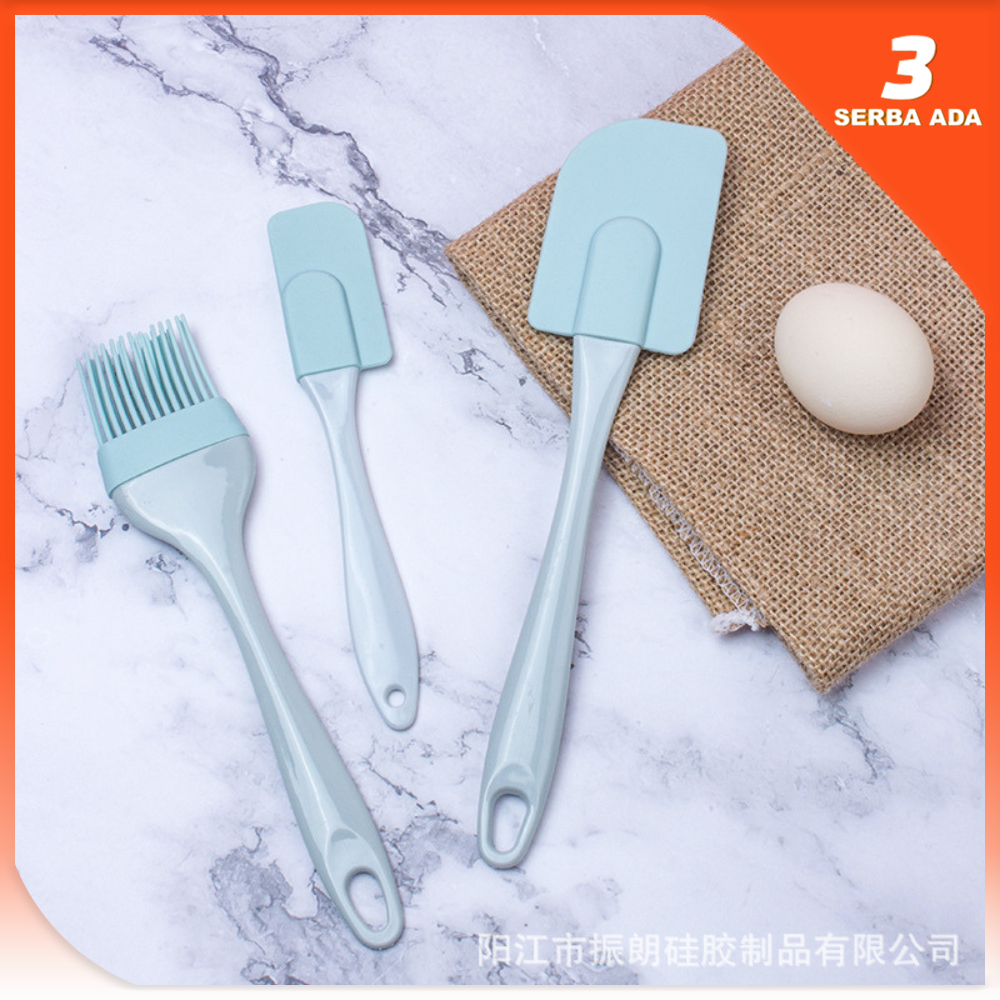 Spatula Set Silikon Tahan Panas / Spatula Kuas 3 in 1 / Spatula Tahan Panas / Alat Masak Set Anti Lengket / Kuas Silikon Tahan Panas / Kuas Tahan Panas