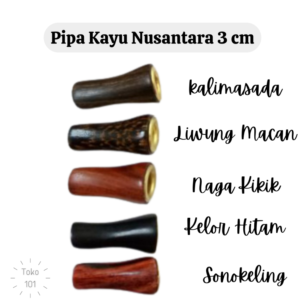 Pipa Kayu Cangklong 3 cm Asli Kayu Nusantara