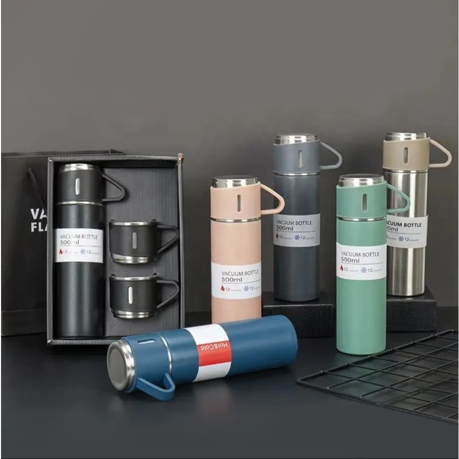 Termos Vacuum Flask 500ml dan FREE Cangkir 2 pcs Thermos 500 ml Grosir