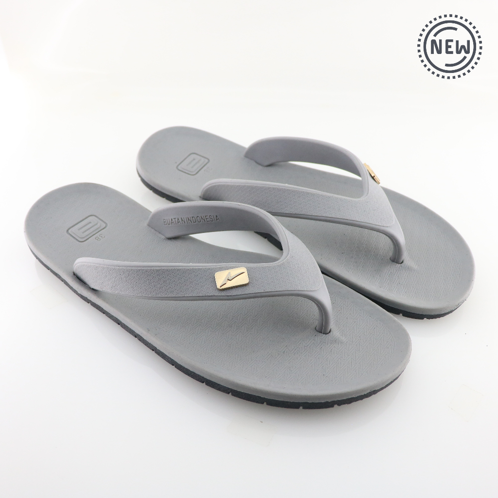 NEW EDITION Ando Viral 02 Abu/Hitam - Sandal Jepit Pria Terbaru 2023 Ando Surabaya