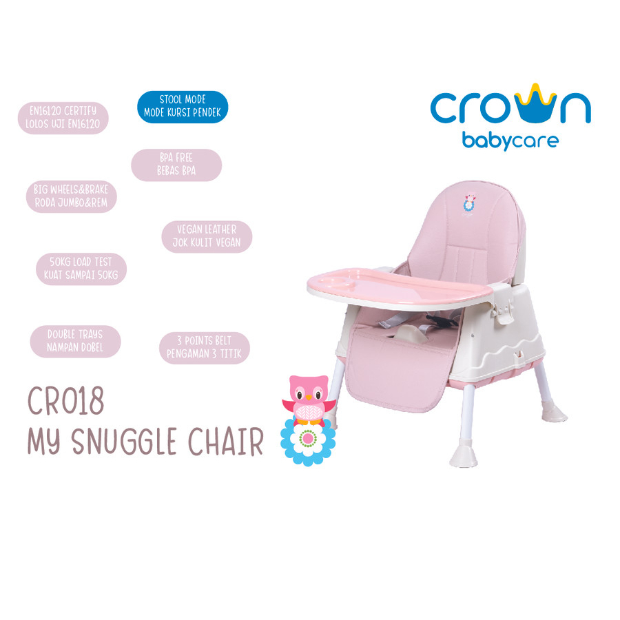 [PROMO FREE KERTAS KADO] Crown My snuggle Chair 12in1 Kursi Makan Multifungsi CR-018