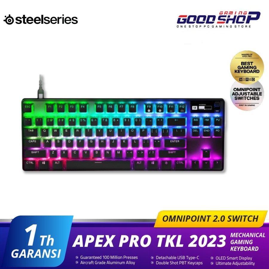 Steelseries Apex Pro TKL 2023 - OmniPoint 2.0 Switch Gaming Keyboard