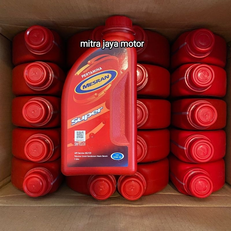 1 DUS = 20 Botol Oli Mesran Super 1Liter 20W-50