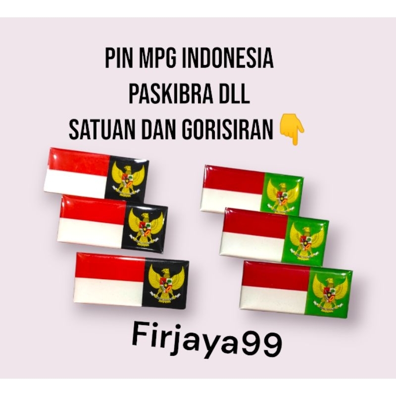 pin bendera merah putih garuda paskibra/pin mpg paskibra/pin merah putih indonesia paskibraka/paskib