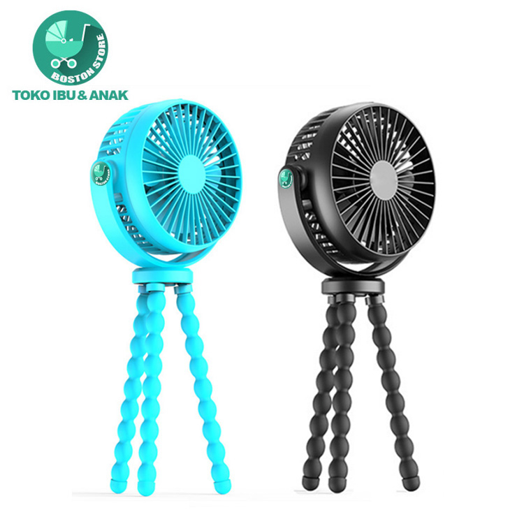 Kipas Angin Mini Flexible USB Rechargeable Untuk Stroller Bayi / Kipas Angin Portabel Stand Fan Gantung Portable / Kipas Angin / Kipas angin Bentuk Gurita / Kipas Angin Mini / Kipas Angin Portable / Kipas Angin Berdiri / Kipas Angin Karakter