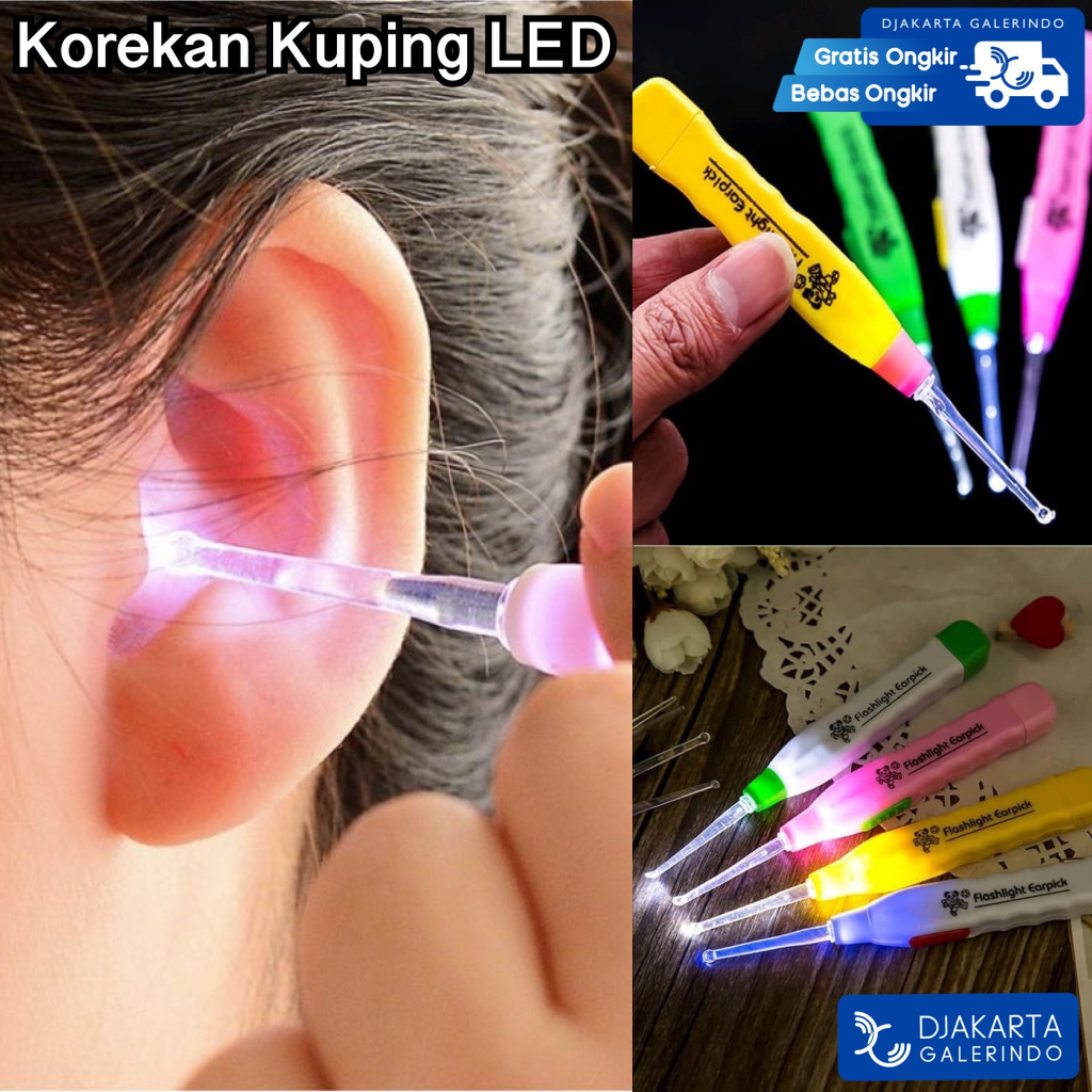 Korek Kuping LED Senter / Flashlight LED Earpick / Pembersih Telinga Lampu LED