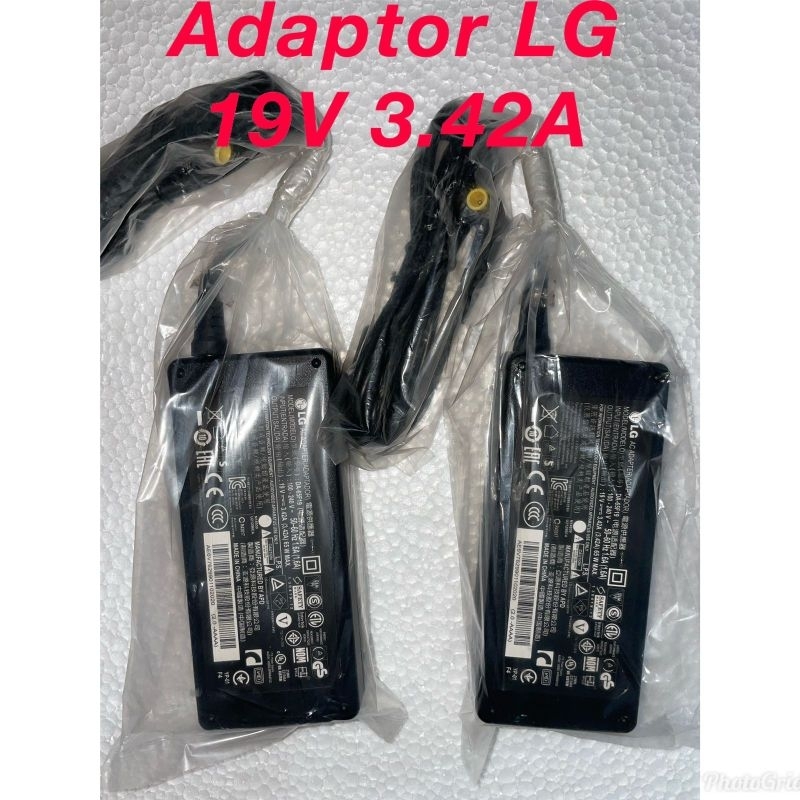 Adaptor TV LED LCD LG 19 VOLT 3,42 Ampere - Adaptor LG 19V 3,42A Ori New