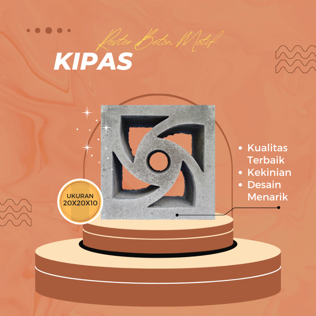 Roster Beton Minimalis Atau Loster Beton Motif Kipas