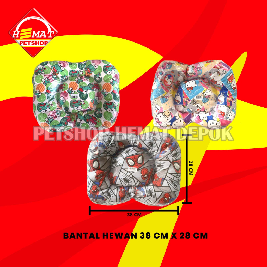 Kasur Tempat TIdur Kucing anjing Bantal Hewan Motif - 38X28