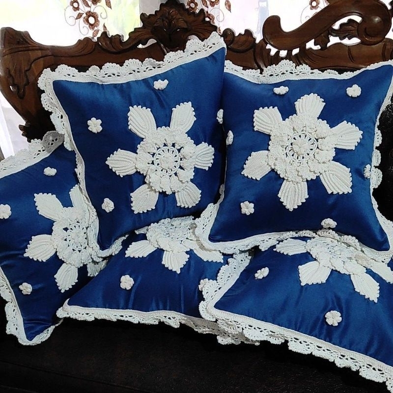 Sarung Bantal Kursi Sofa Rajut Premium / Sarung Bantal Rajut Set Premium/ Sarung Bantal Rajutan dan 