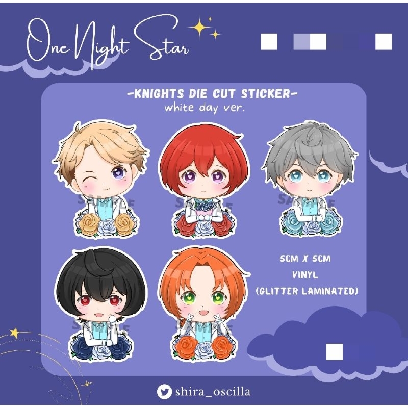 Ensemble stars fanmerch Knights glitter sticker