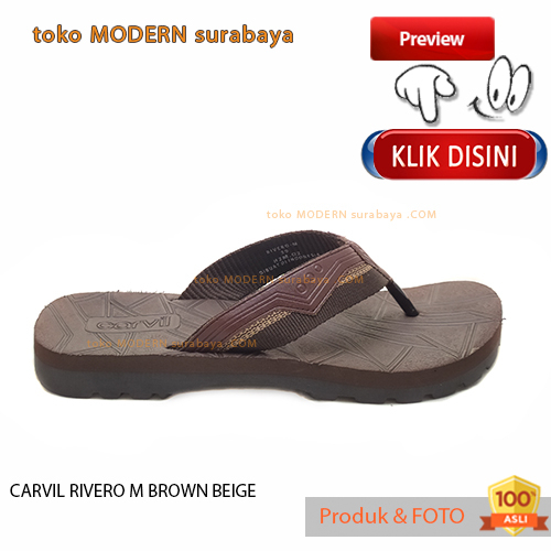 Sandal pria casual sendal jepit spons strap webbing canvas cowok CARVIL RIVERO M