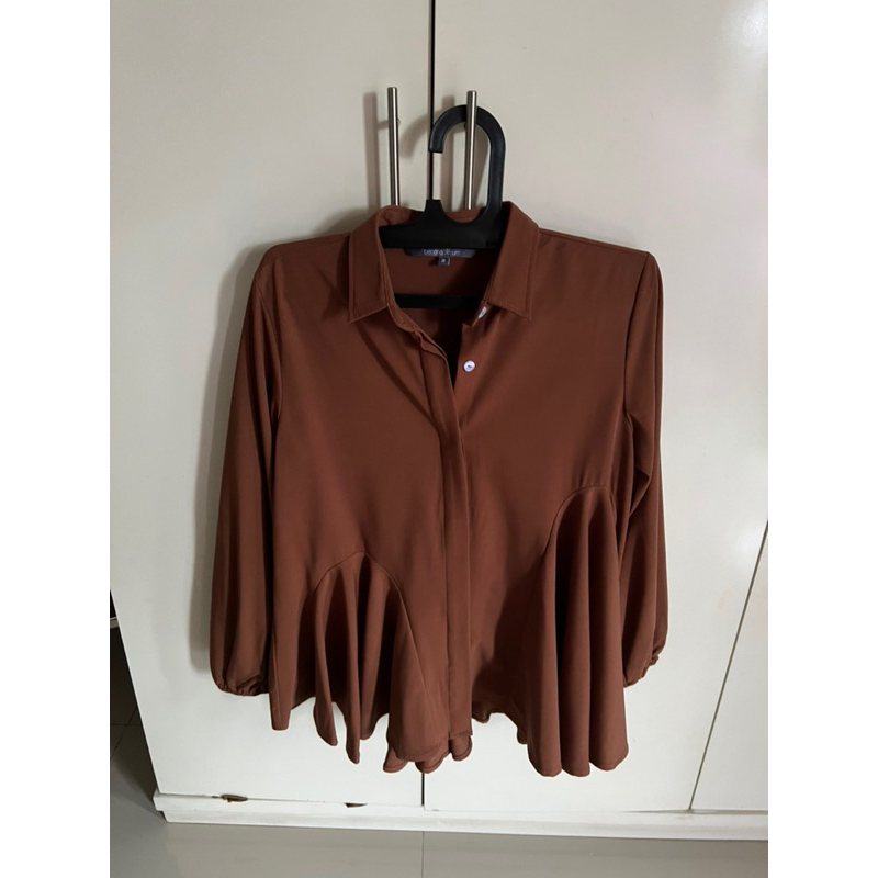 preloved benang jarum buttonscarves blouse