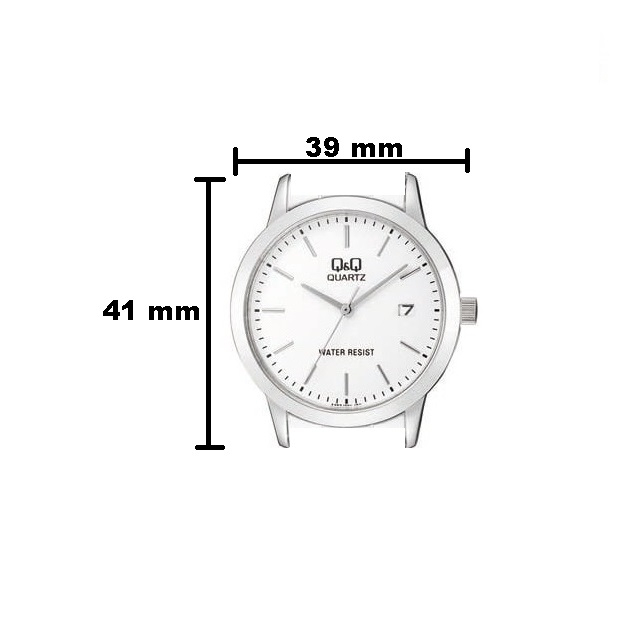 SALE Jam Tangan Pria Stylist Classic Kulit Leather Tanggal Analog Original Q&amp;Q QnQ QQ A462 A462J Series