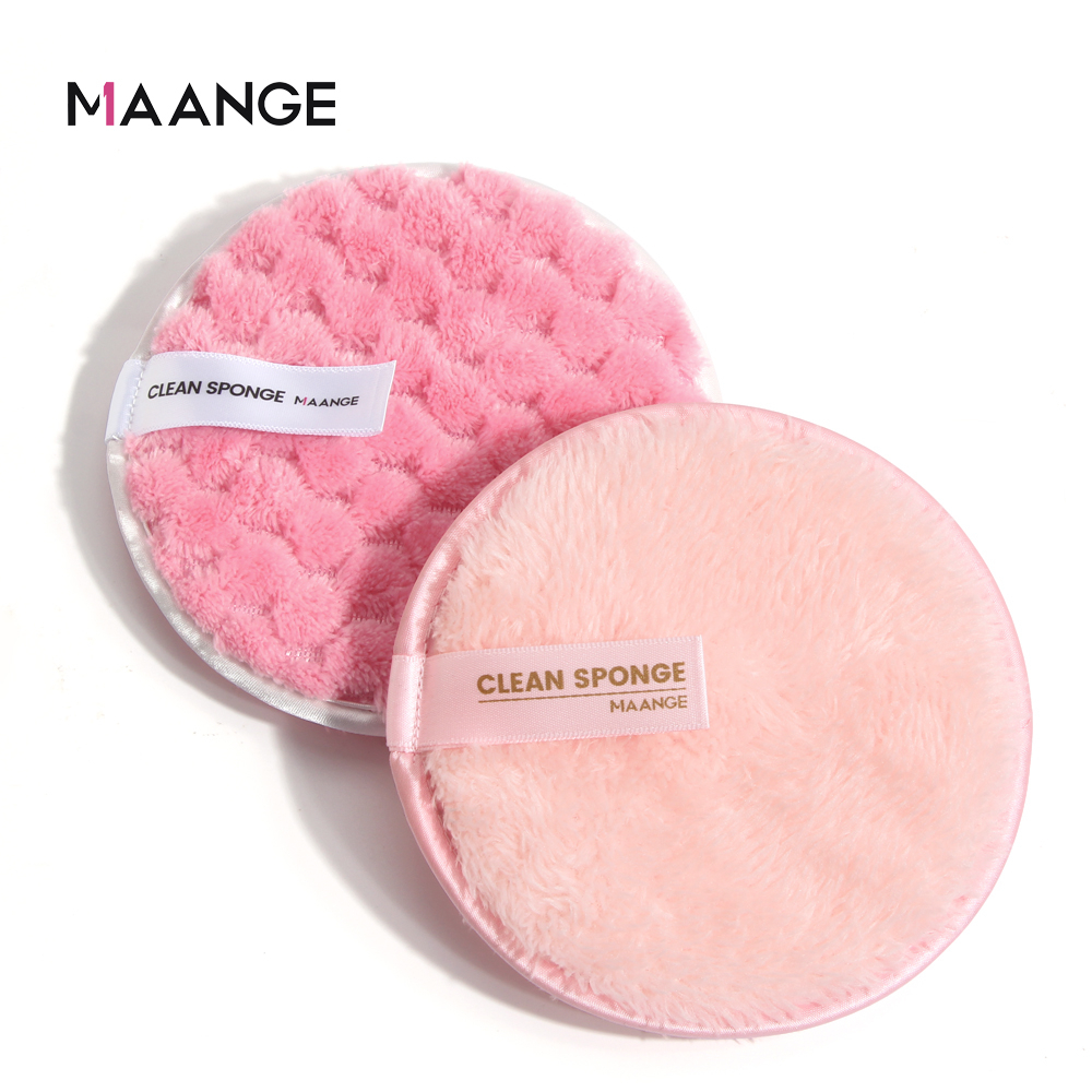 MAANGE 2pcs Reusable &amp; Washable Makeup Remover Puff 5977