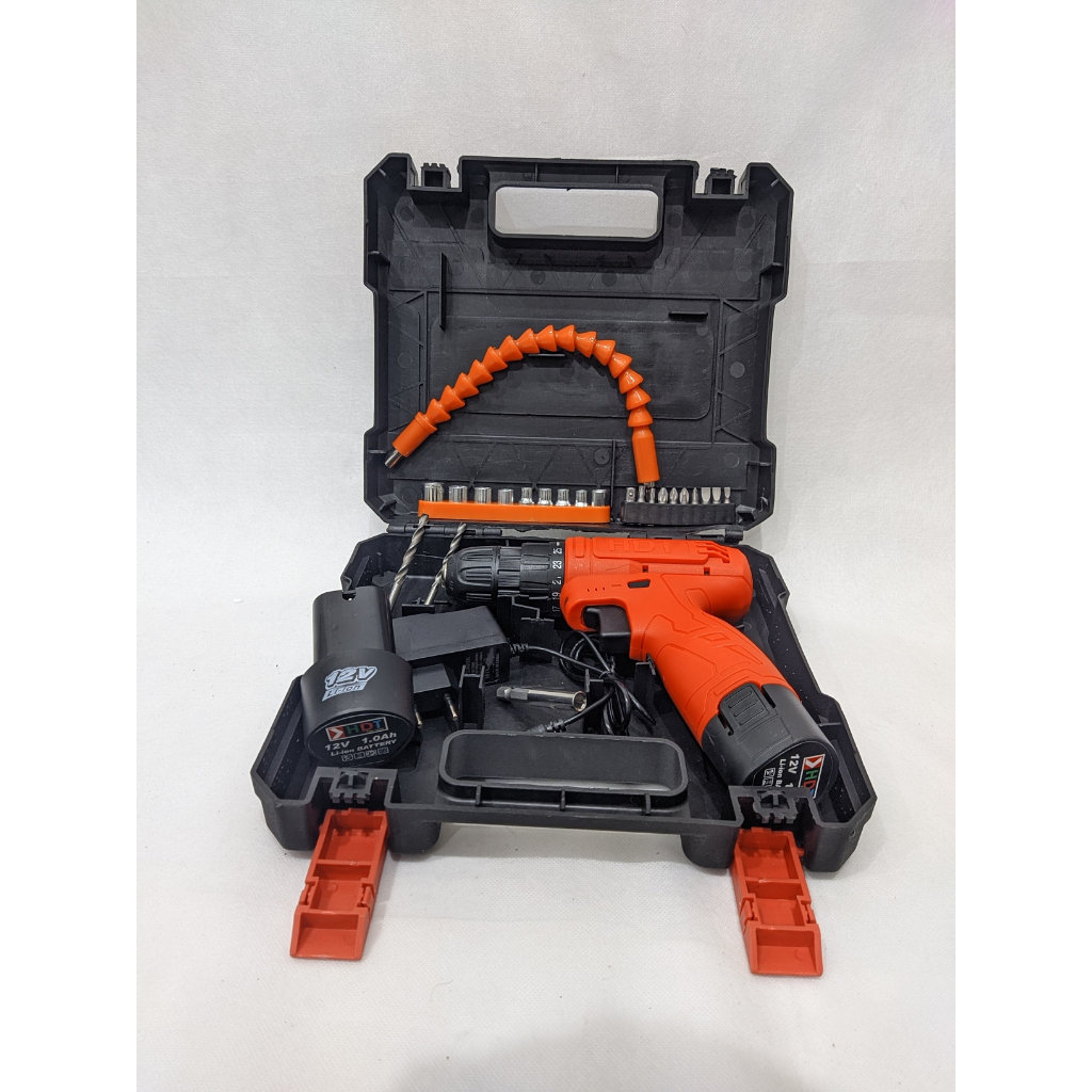 bor batrai HDT - cordless driil CDD405 - bor batrai 12 volt 2 batrai