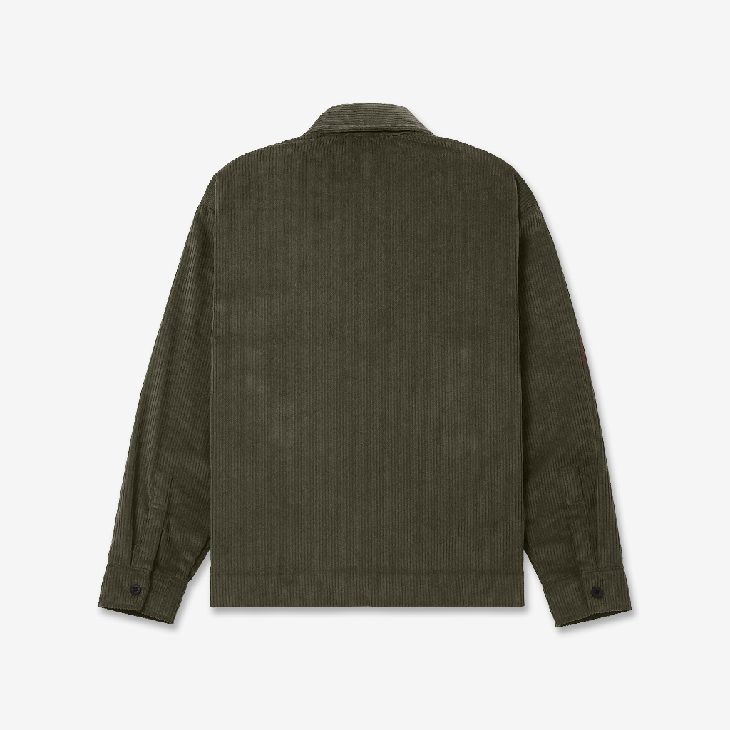 ARHOLMA STUDIOS - CORDUROY ZIP JACKET 'HIRAETH' OLIVE