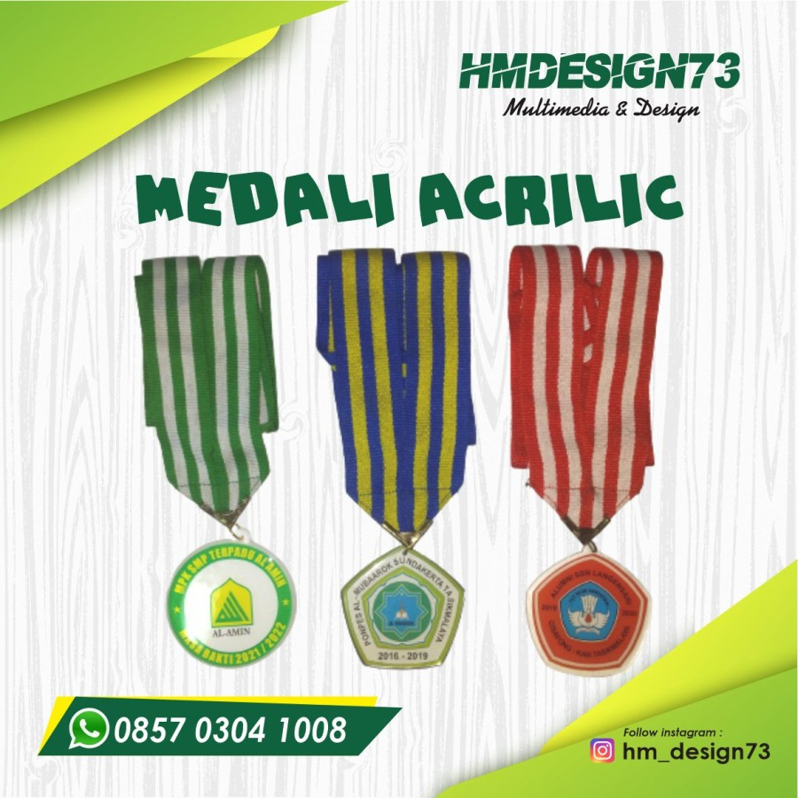 MEDALI ACRILIC BENTUK CUSTOM / MEDALI WISUDA / MEDALI TK, SD, SMP, SMA