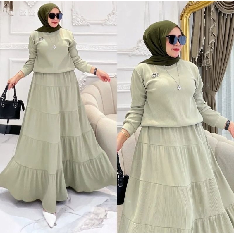 Baju Gamis Wanita Syar'i asdf Muslim Dewasa Gamis Wanita Sultan Modis Lebaran 2021 Terbaru 2022