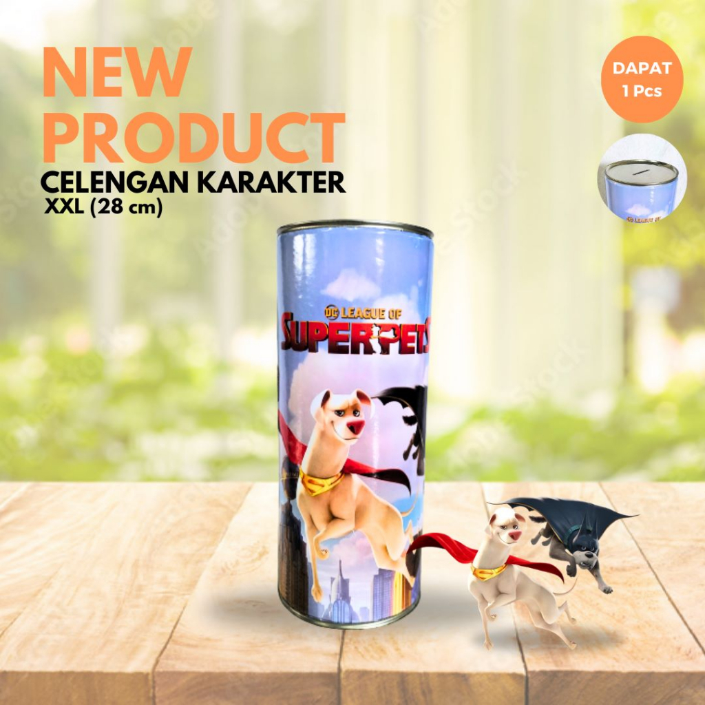 (SHT) Celengan Karakter Souvenir Celengan Kaleng Ukuran XXl / XL