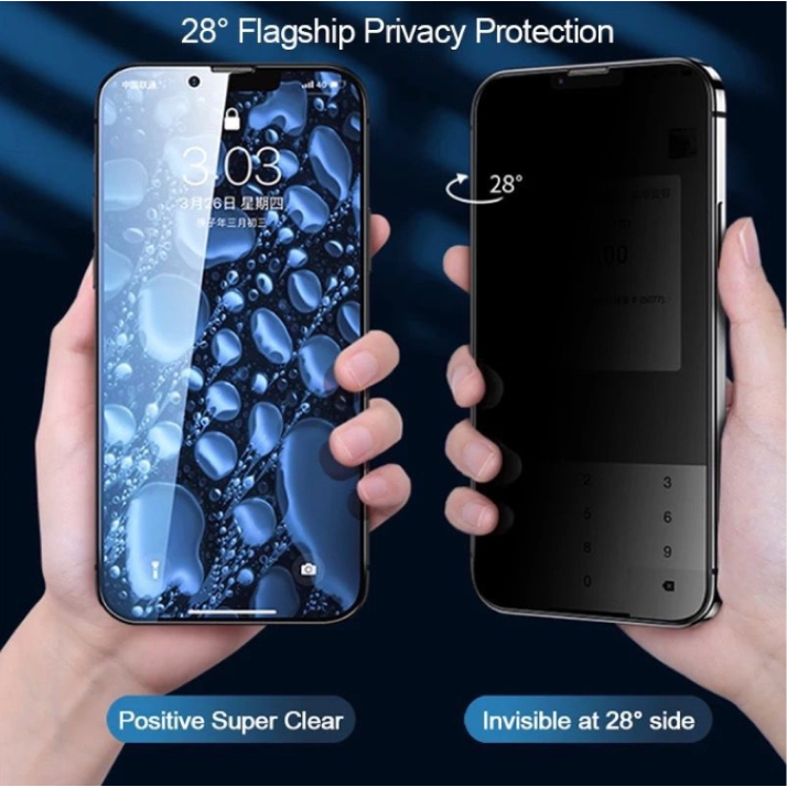 Tempered Glass Anti Spy Iphone 7 8 Plus X Xr Xs 11 12 13 14 Pro Max Mini Promax Dust 3D 9D Privacy Premium Full Screen Easy Installation Tool