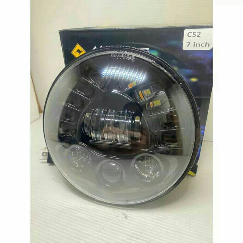 Daymaker 19 Led 7 Inch Dus Hitam Polos Import 90 Watt Ninja Scorpio Megapro Tiger Vixion New and Old Custom