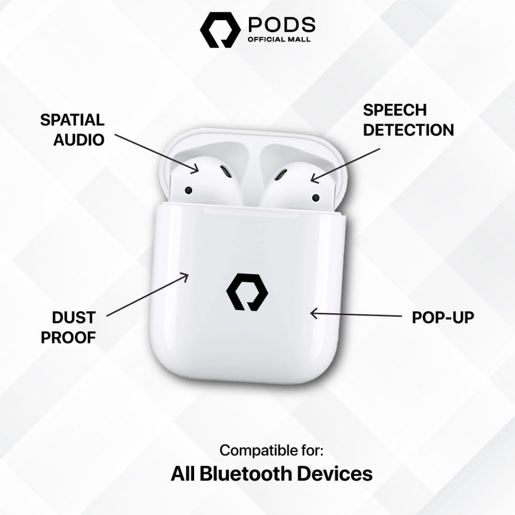 ThePods TWS G2 2023 Edition Final Upgrade Wireless Charging  [ Pop Up  &amp; Serial Number Detectable] Headset Bluetooth by Pods Indonesiaaaaa