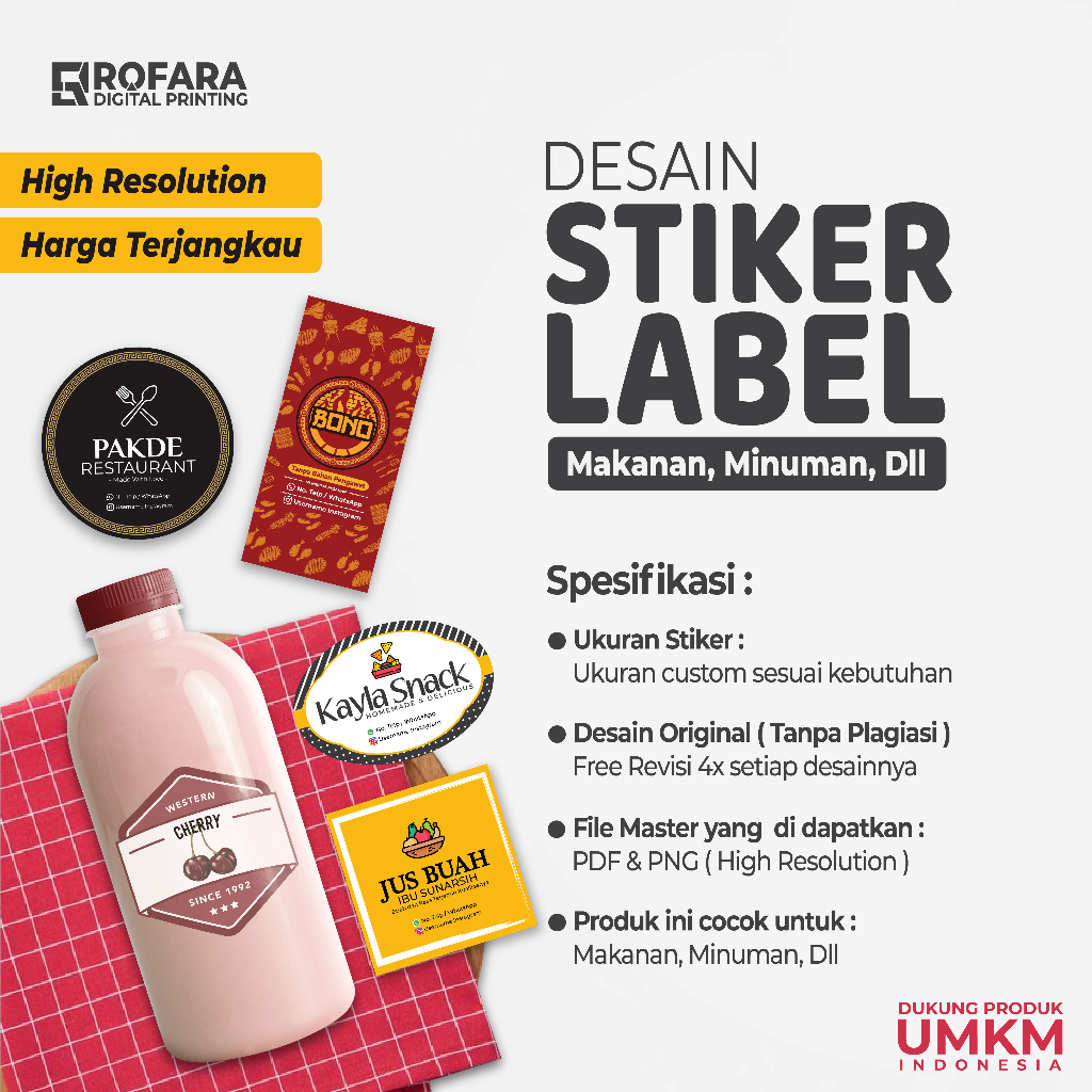 

Desain Stiker Label Custom | Untuk Makanan, Minuman, Dll | High Resolution