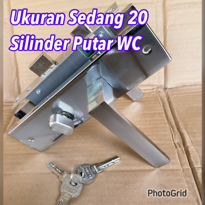 Promo Kunci Handle Pintu Medium + Cylinder Knop Outar kunci pintu sedang Dengan Silinder Putar Knop promo kunci pintu stanlis kunci pintu medium kunci dan handle mnmlis/ Brilon kunci pintu sedang/ brilon kunci pintu minimalis ukuran medium Knop