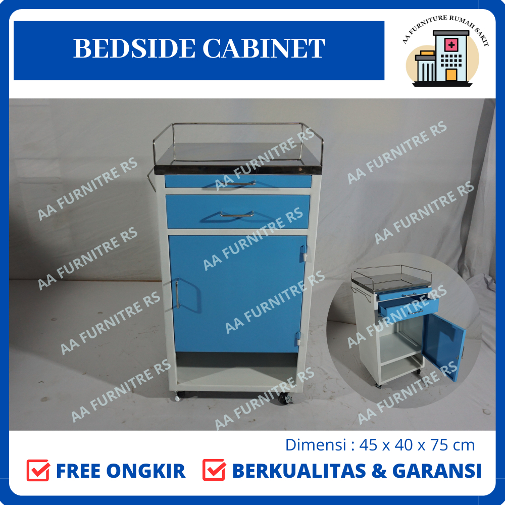 Bedside Cabinet Mayo Bedside Lemari Pasien Bedside Cabinet Besi Plus Mayo