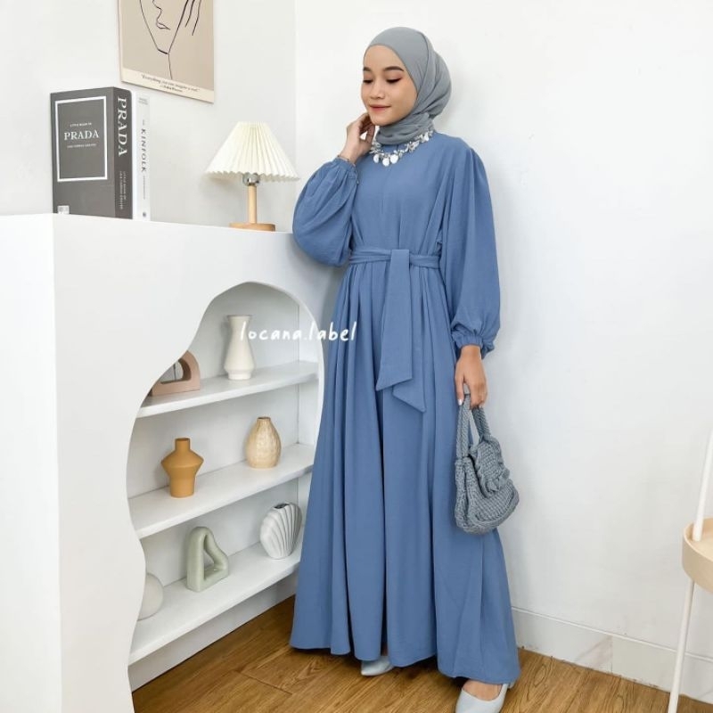 RALINE DRESS MAXY CRINKLE AIRFLOW/AMARA DRESS POLOS KEKINIAN/GAMIS MUSLIM WANITA TERBARU/GAMIS MODERN/FAR MOSLEM LSTORE