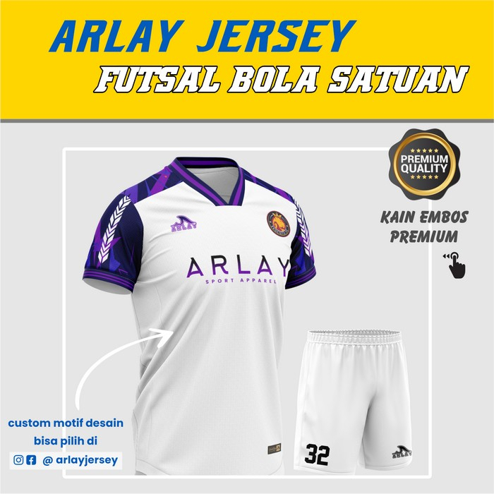 JERSEY FUTSAL PREMIUM ARLAYSTORE - KAIN DRYFIT EMBOS DESAIN 1