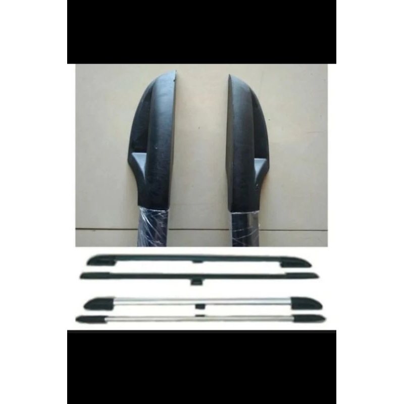 roof rail kaki 3 mobil Avanza Xenia 2005-2021 hitam dan chrome