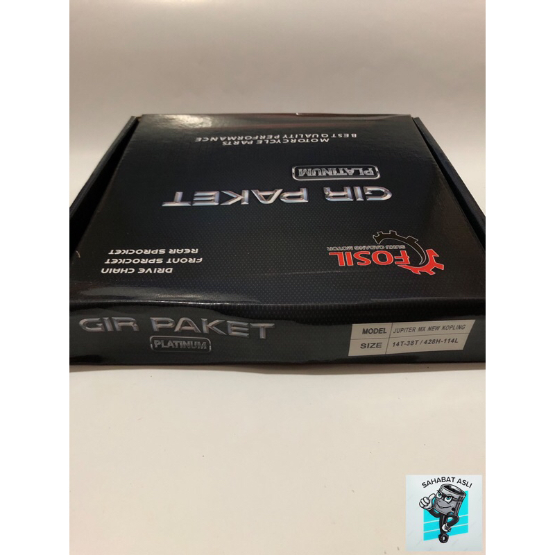 GEAR PAKET GIR SET JUPITER MX NEW 135 14T 38T 428H 114L FOSIL