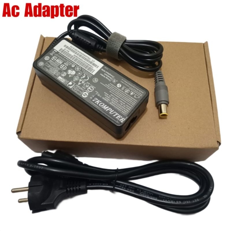 Charger Laptop Lenovo ThinkPad X100e X120e X131e E410 E420 E430 65w Jarum
