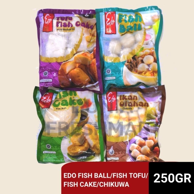 EDO FISH BALL/CHIKUWA/TOFU FISH CAKE 250GRAM BAKSO IKAN BASO IKAN CIKUWA FISH TOFU EDO