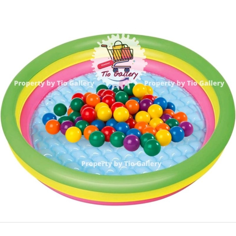 Kolam Renang Anak Bestway 51103 ukuran 152 x 30cm Paket Mandi Bola Free Lem