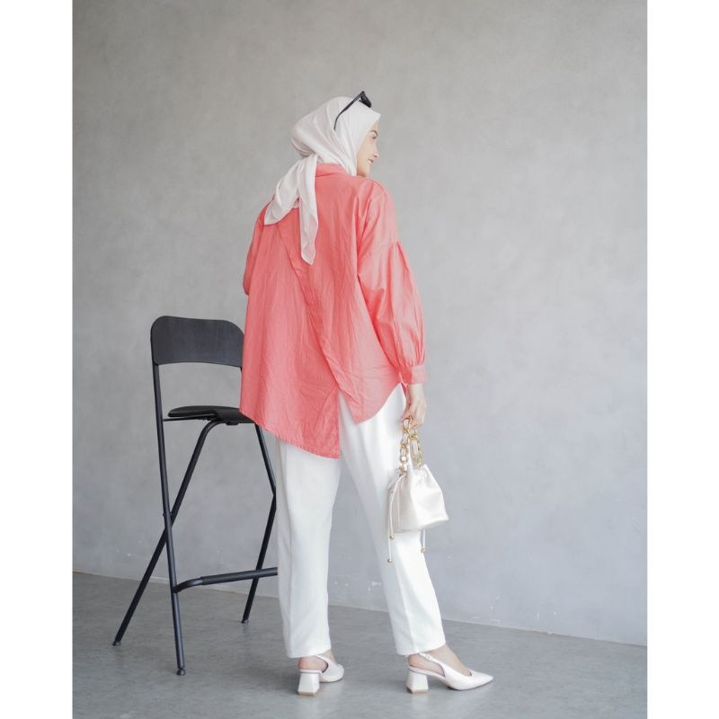 ATASAN WANITA - ELIZA LINEN SHIRT - KEMEJA WANITA OVERSIZE