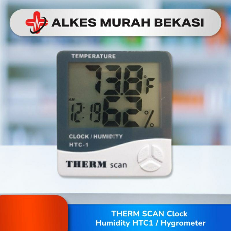 Thermometer Ruangan Digital / Hygrometer HTC-1 / Thermometer Ruang / HTC-1 / Hygrometer