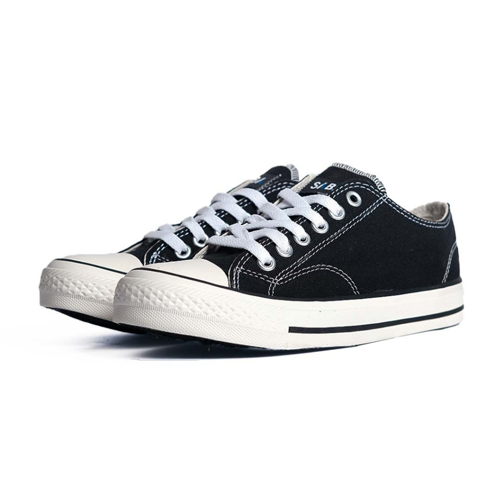 SABA Classic Low Black White - Sepatu Sneakers Casual Pria Wanita