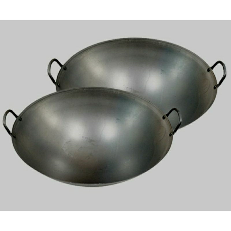 wajan baja kuali baja penggorengan baja wok baja import wajan baja iron 50cm