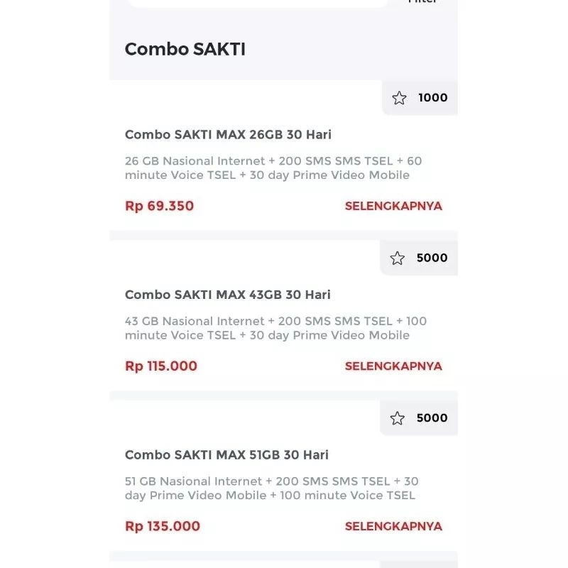 nomor simpati combo cantik kwartet 4444 rapi murah