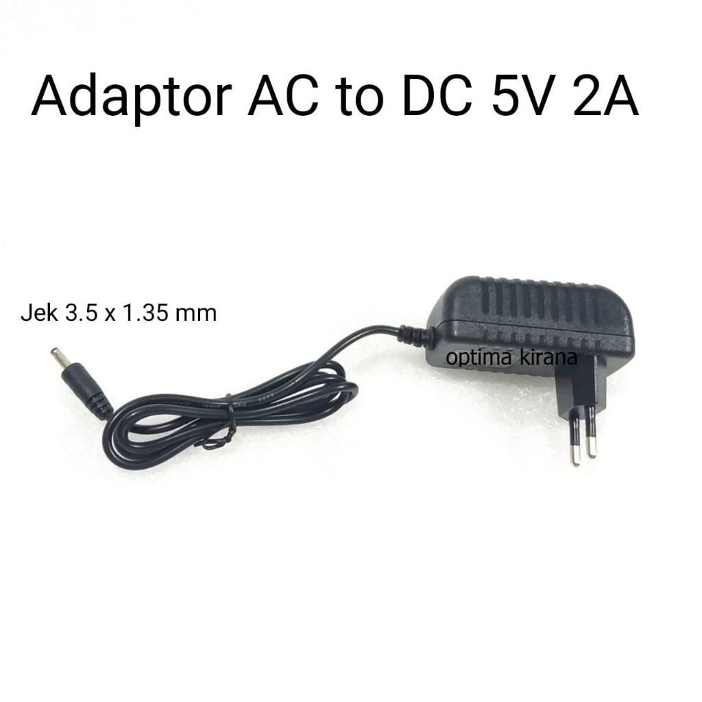 ADAPTOR POWER SUPPLY EU AC 220V TO DC 5V 2A jek 3.5x1.35mm 5V 2000mA