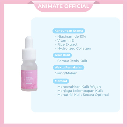 ANIMATE Instant Whitening Series | Serum Day / Night Cream / Paket Wajah FREE Pouch