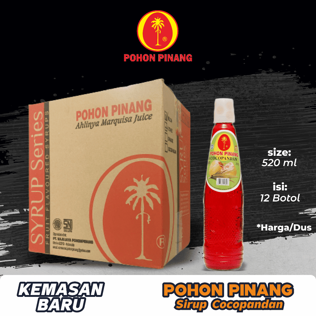 

Pohon Pinang Sirup Cocopandan Kemasan 1 Lusin