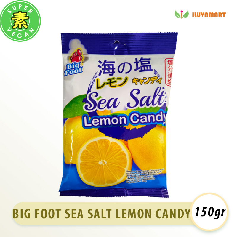 

Big Foot Sea Salt Lemon Candy 150g Permen Rasa Lemon Garam Asin Asem