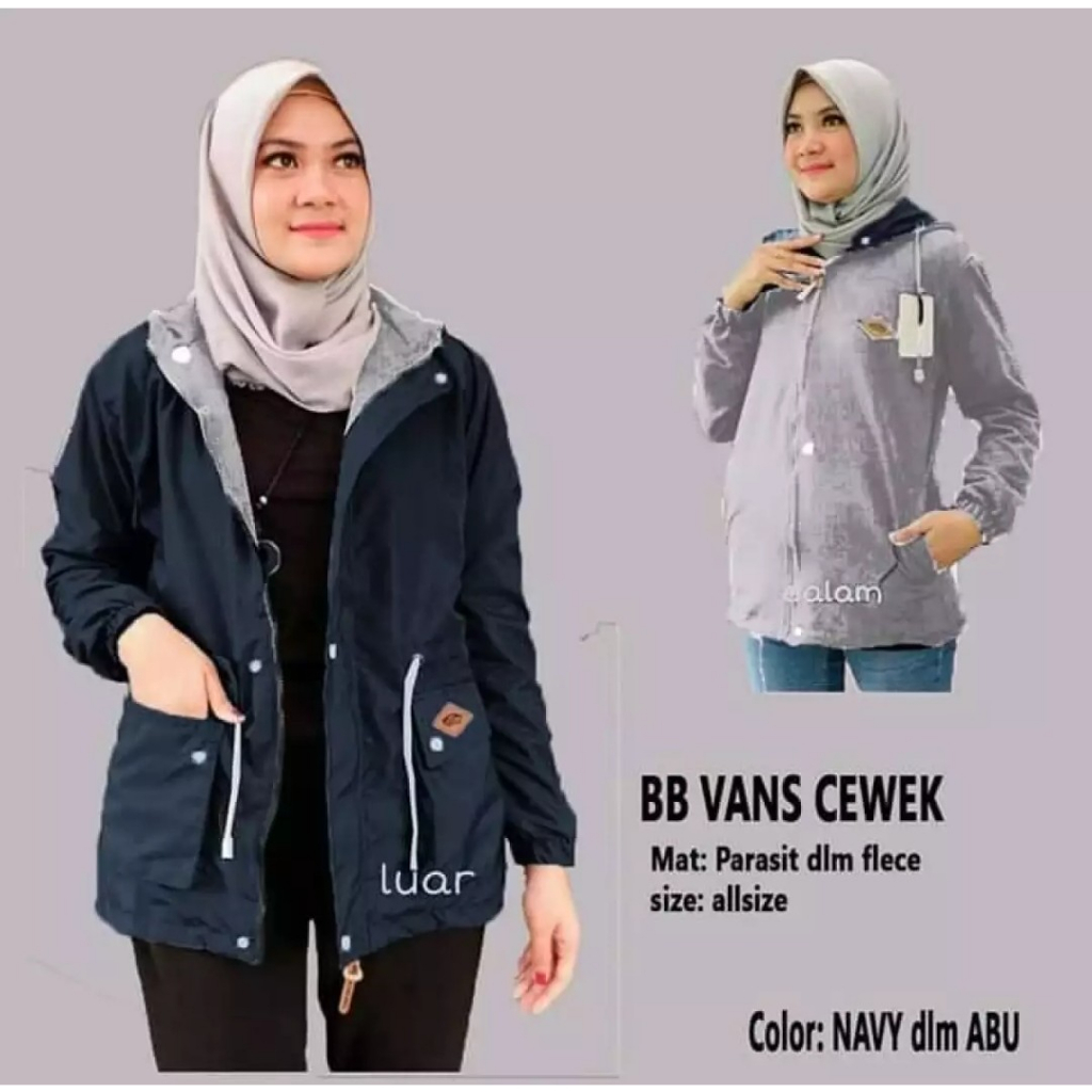 [Best Seller Edition] Jaket Parka Murah / Jaket Bolak Balik Wanita / Jaket Wanita Size M-L-XL