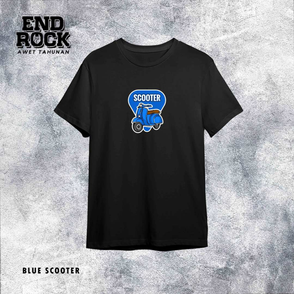 Kaos Sablon Regular Fit Distro Tema Blue Scooter