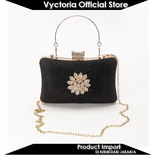 (COD) Vyctoria VOS9648 Tas Pesta Handbag Import Wanita Elegan CR7637 JT9648 7637 9648